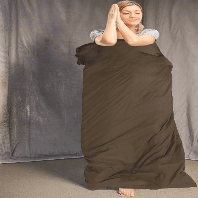 Sac de Couchage - CampingSleepingBag™ - Marron - arrêt plein air