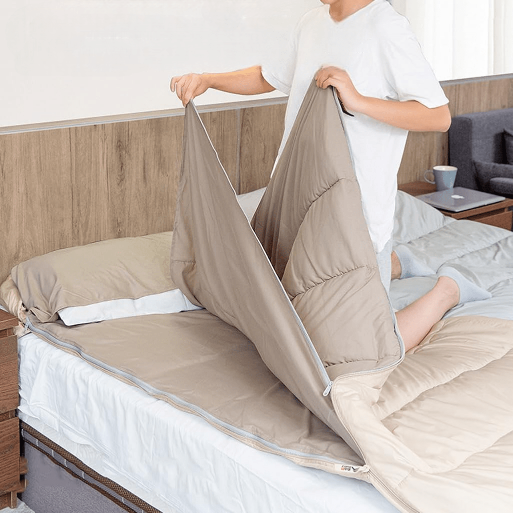 Sac de couchage - HikingSleepingbag™ - Marron Clair - arrêt plein air