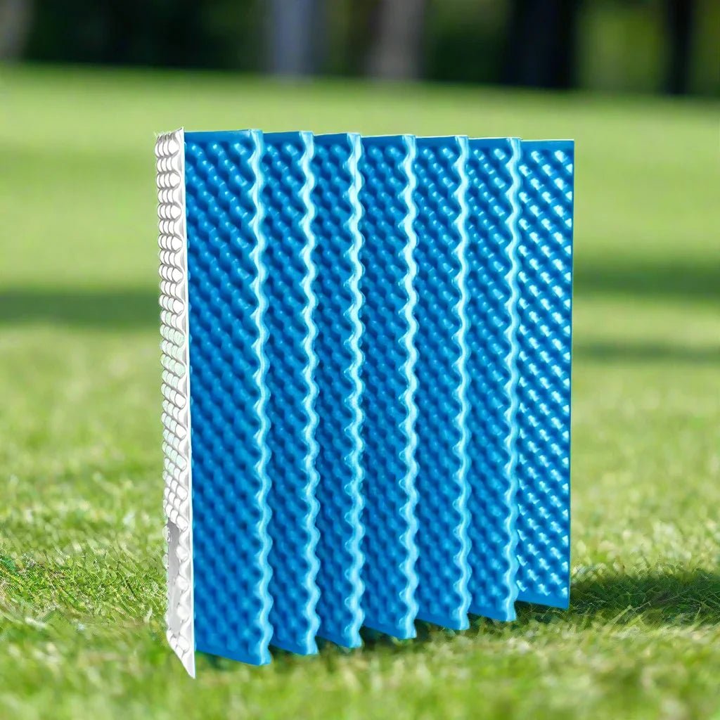 Matelas Camping - PortableCampingMat™ - Bleu - arrêt plein air