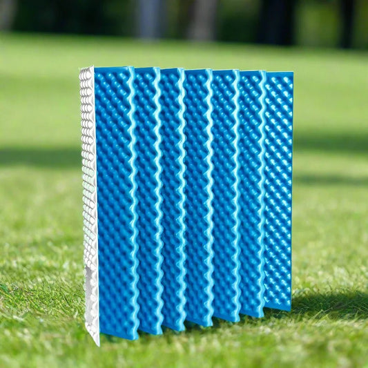 Matelas Camping - PortableCampingMat™ - Bleu - arrêt plein air