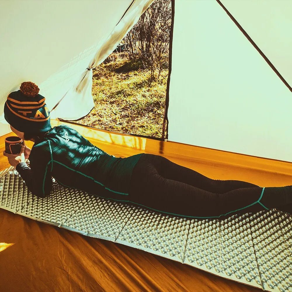 Matelas Camping - PortableCampingMat™ - Vert - arrêt plein air