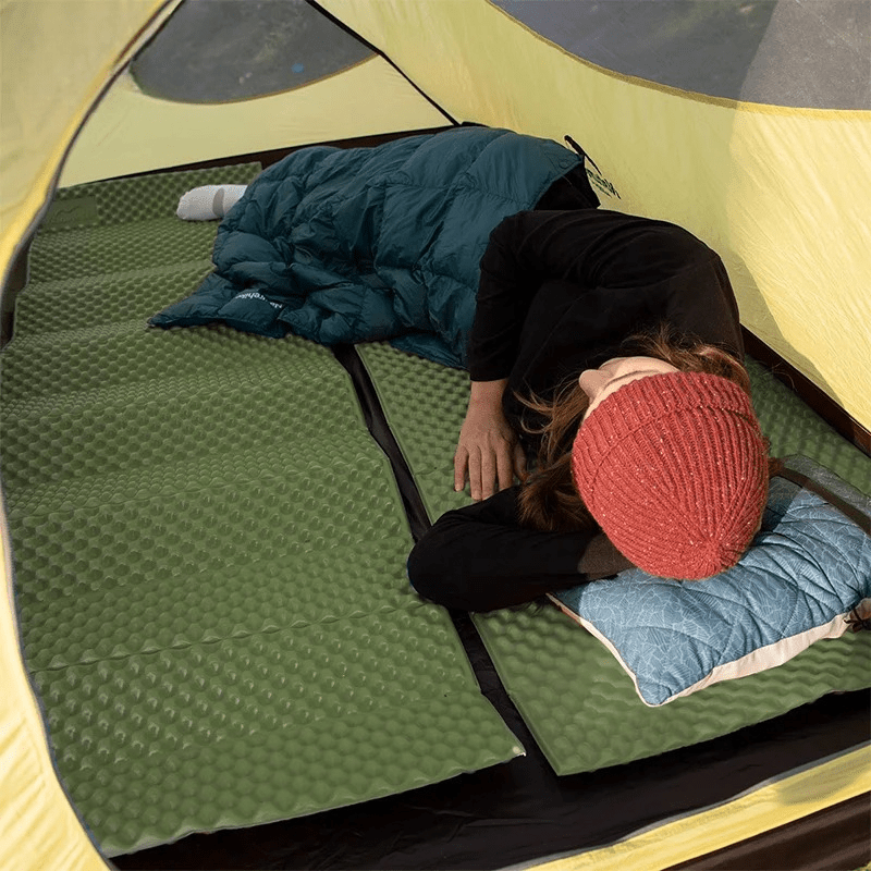 Matelas Camping - PortableCampingMat™ - Vert - arrêt plein air
