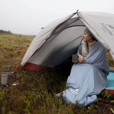 Sac de Couchage - CampingSleepingBag™ - Bleu - arrêt plein air