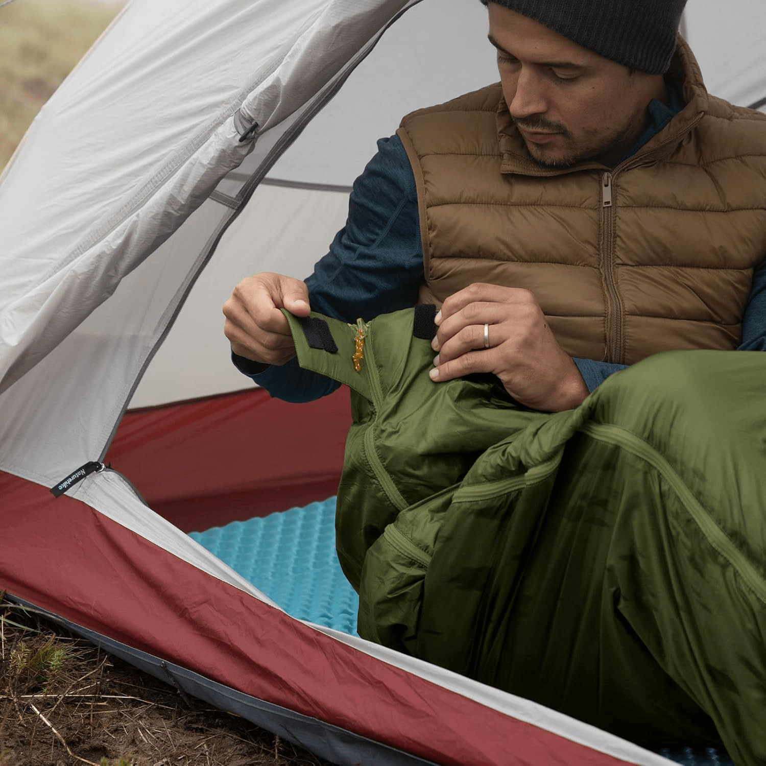 Sac de Couchage - CampingSleepingBag™ - Vert - arrêt plein air