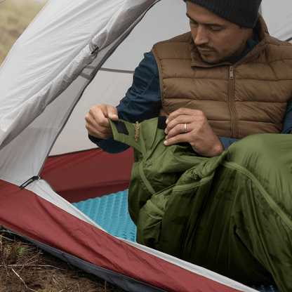 Sac de Couchage - CampingSleepingBag™ - Vert - arrêt plein air