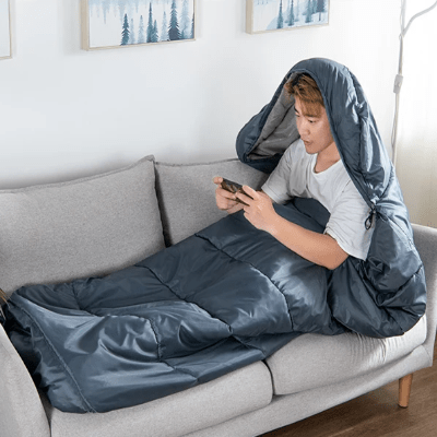 Sac de couchage - HikingSleepingbag™ - Bleu - arrêt plein air