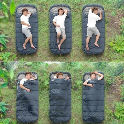 Sac de couchage - HikingSleepingbag™ - Bleu - arrêt plein air