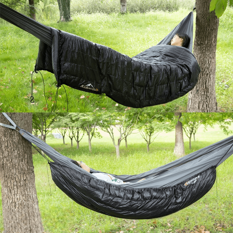 Sac de Couchage - HybridSleepingBag™ - Noir - arrêt plein air