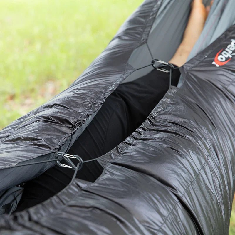 Sac de Couchage - HybridSleepingBag™ - Noir - arrêt plein air
